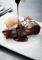 chocolate and banana tart with vanilla ice cream and hot chocolate sauce  photographed by Amy Murrell